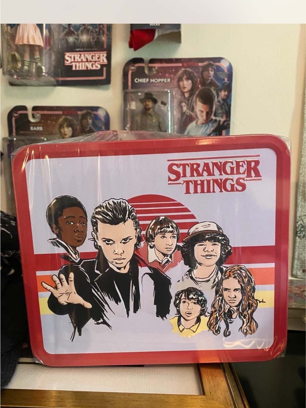 Stranger Things Retro Character Tin Lunchbox - Red & White